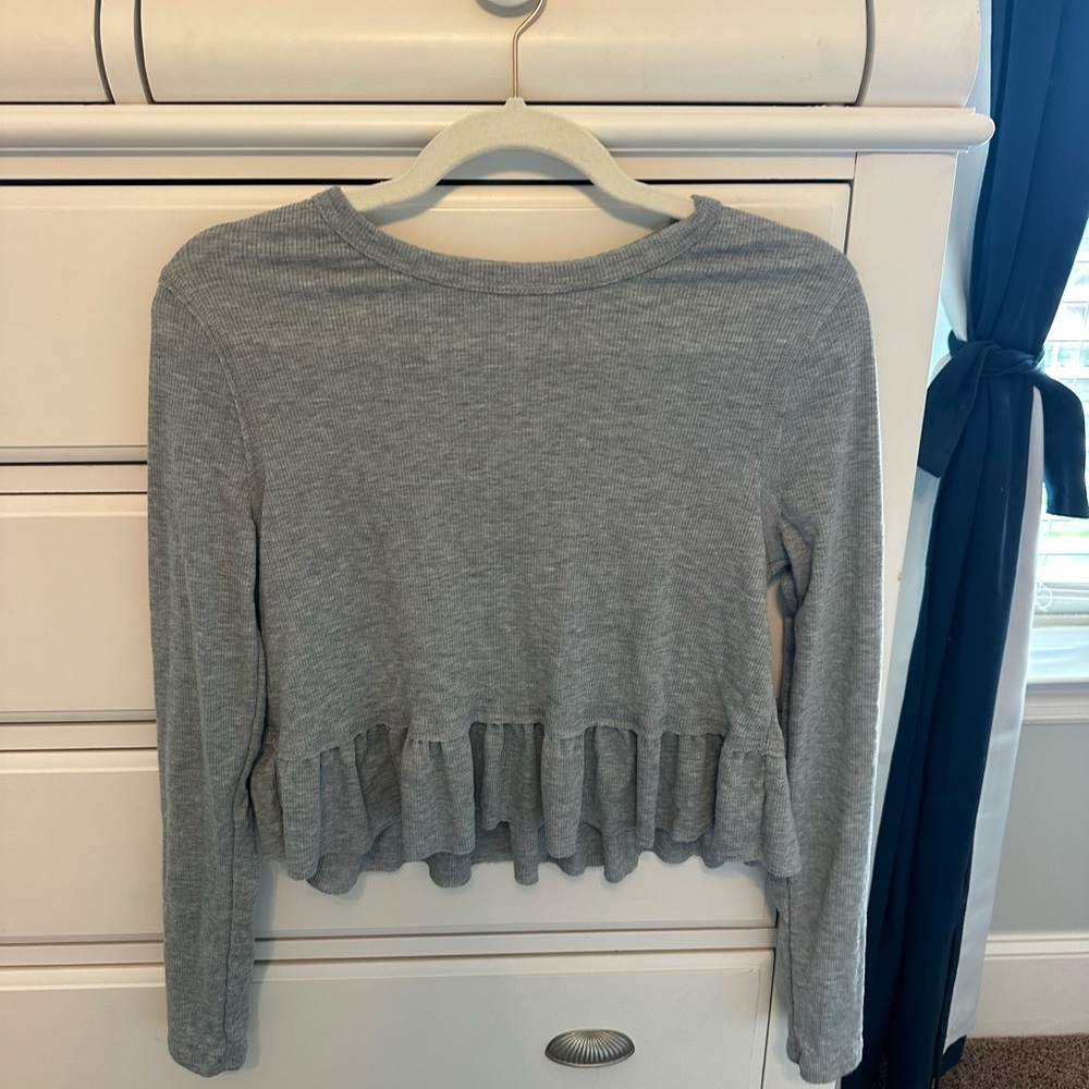 Altar'd State Heather Gray Knit Top